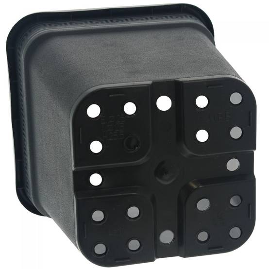 Pot carré noir 30 litres - 36.5 x 36.5 x 37cm - Image 2