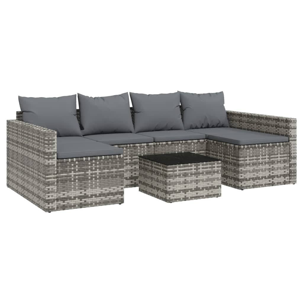 Vidaxl - Salon de jardin 2 pcs avec coussins Gris Résine tressée vidaXL 362344 - Image 2