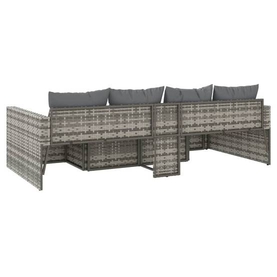Vidaxl - Salon de jardin 2 pcs avec coussins Gris Résine tressée vidaXL 362344 - Image 7