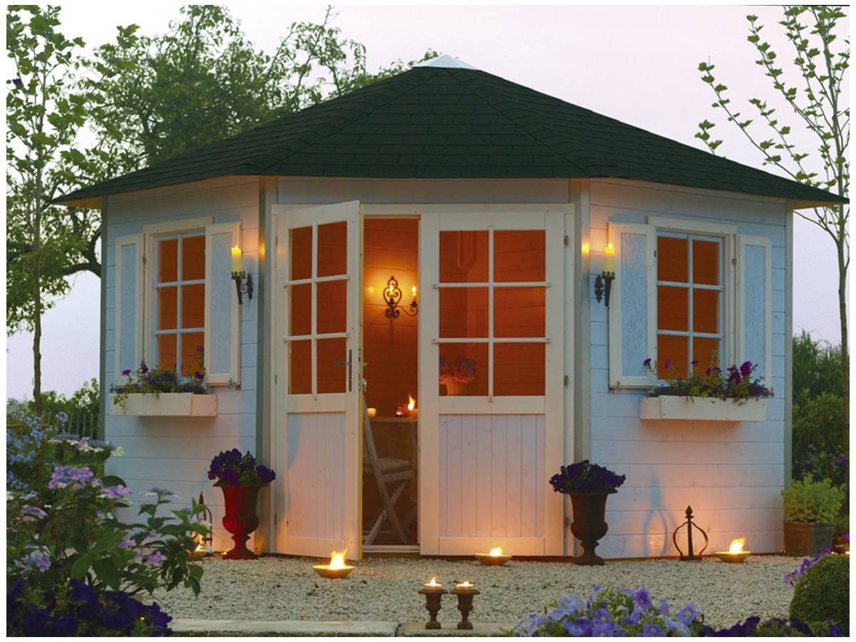 Habitat Et Jardin - Abri Jardin Pentagone "nancy" - 7.88 M² - 4.24 X 3 X 2.82 M - 28 Mm -solid - Image 2