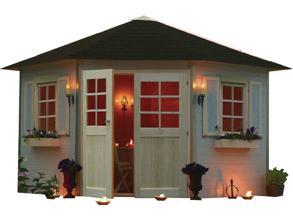 Habitat Et Jardin - Abri Jardin Pentagone "nancy" - 7.88 M² - 4.24 X 3 X 2.82 M - 28 Mm -solid - Image 1