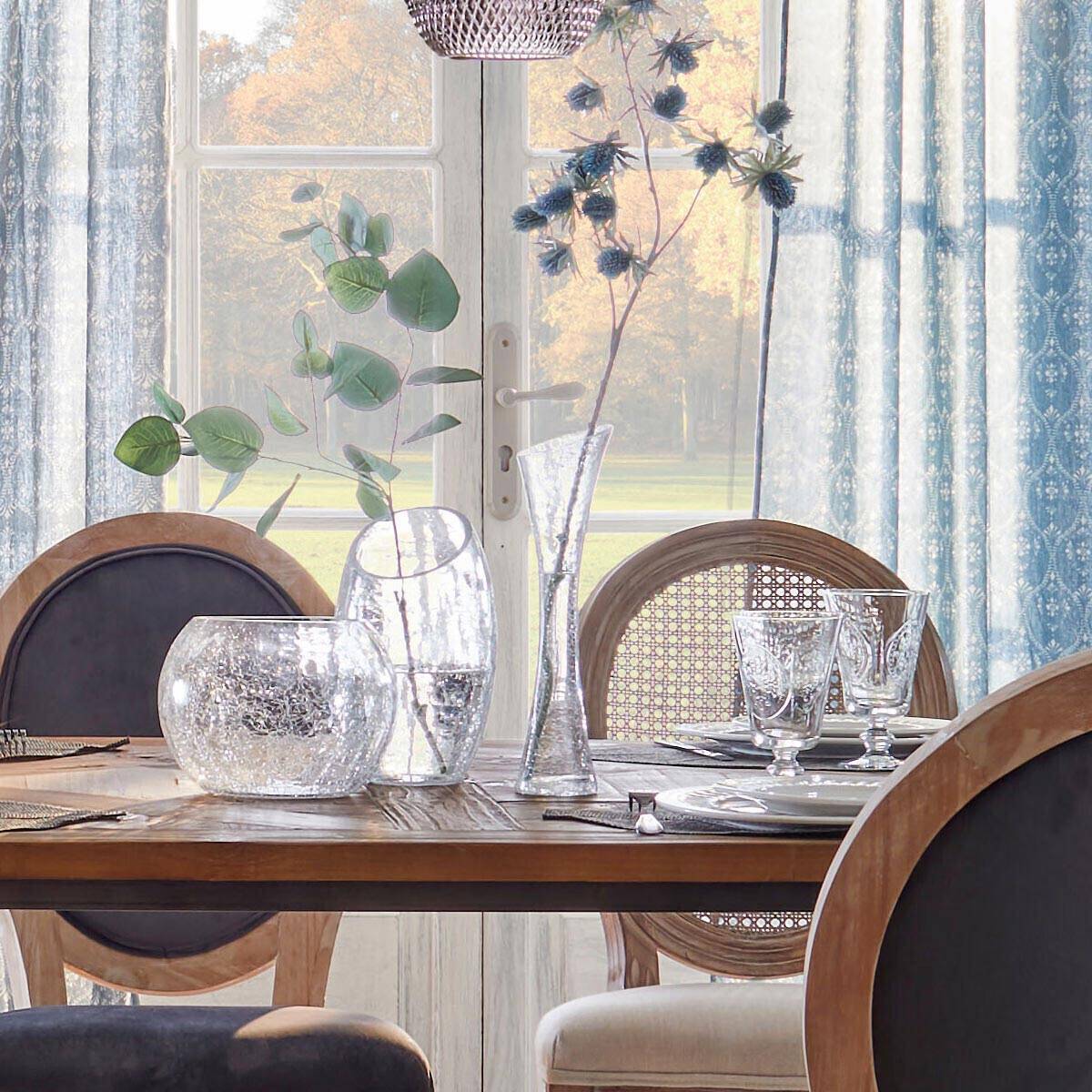 Atmosphera - Soliflore verre craquelé H30cm - Atmosphera Créateur d'intérieur - Image 2