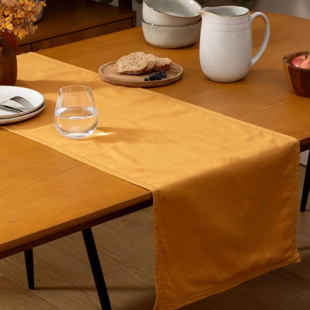 Chemin de Table "Elina" 38x140cm Jaune - Image 2