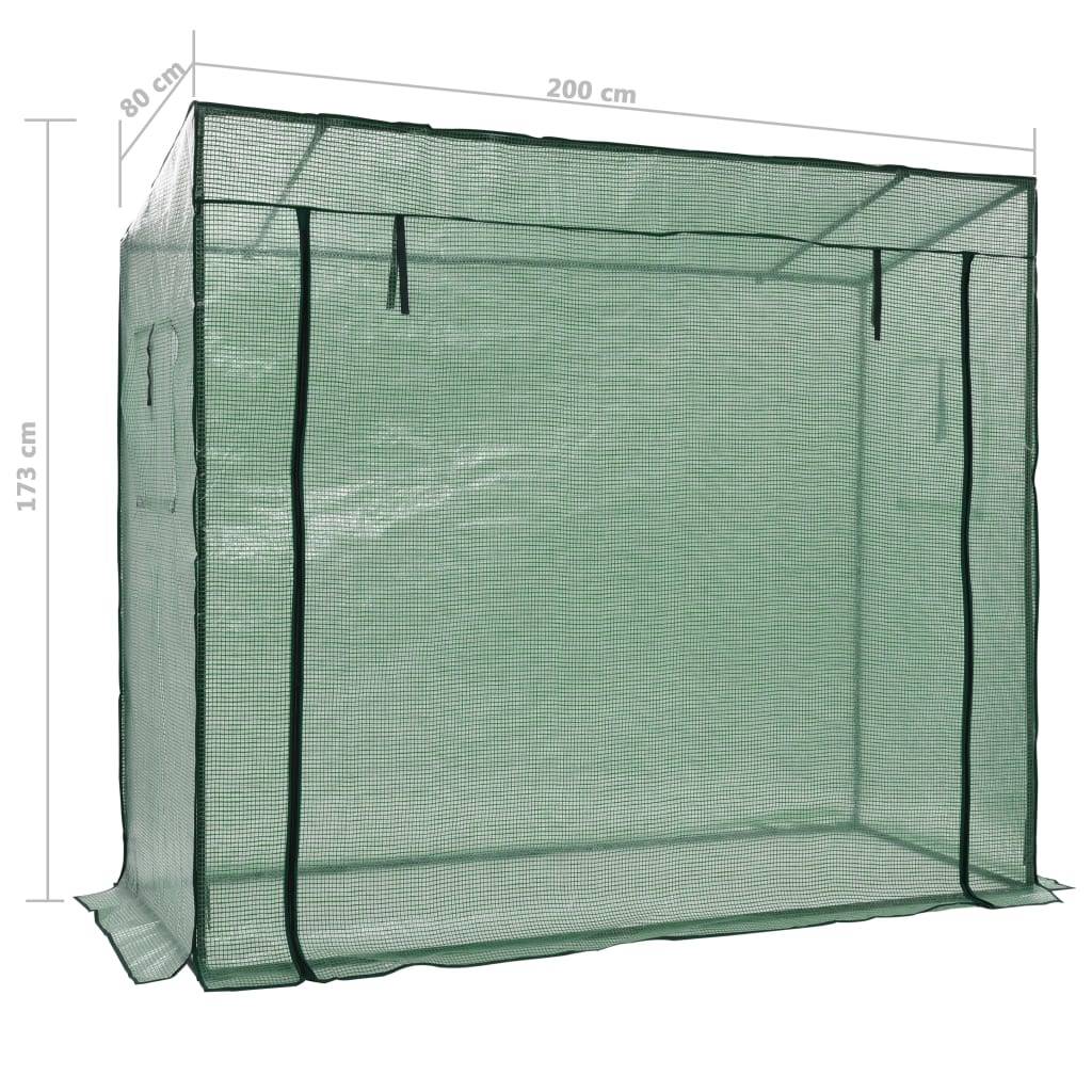 Serre Tunnel 1.6m² - Serre de jardin - Serre de culture à passage 200x80x173 cm MAISON CHIC - Image 8