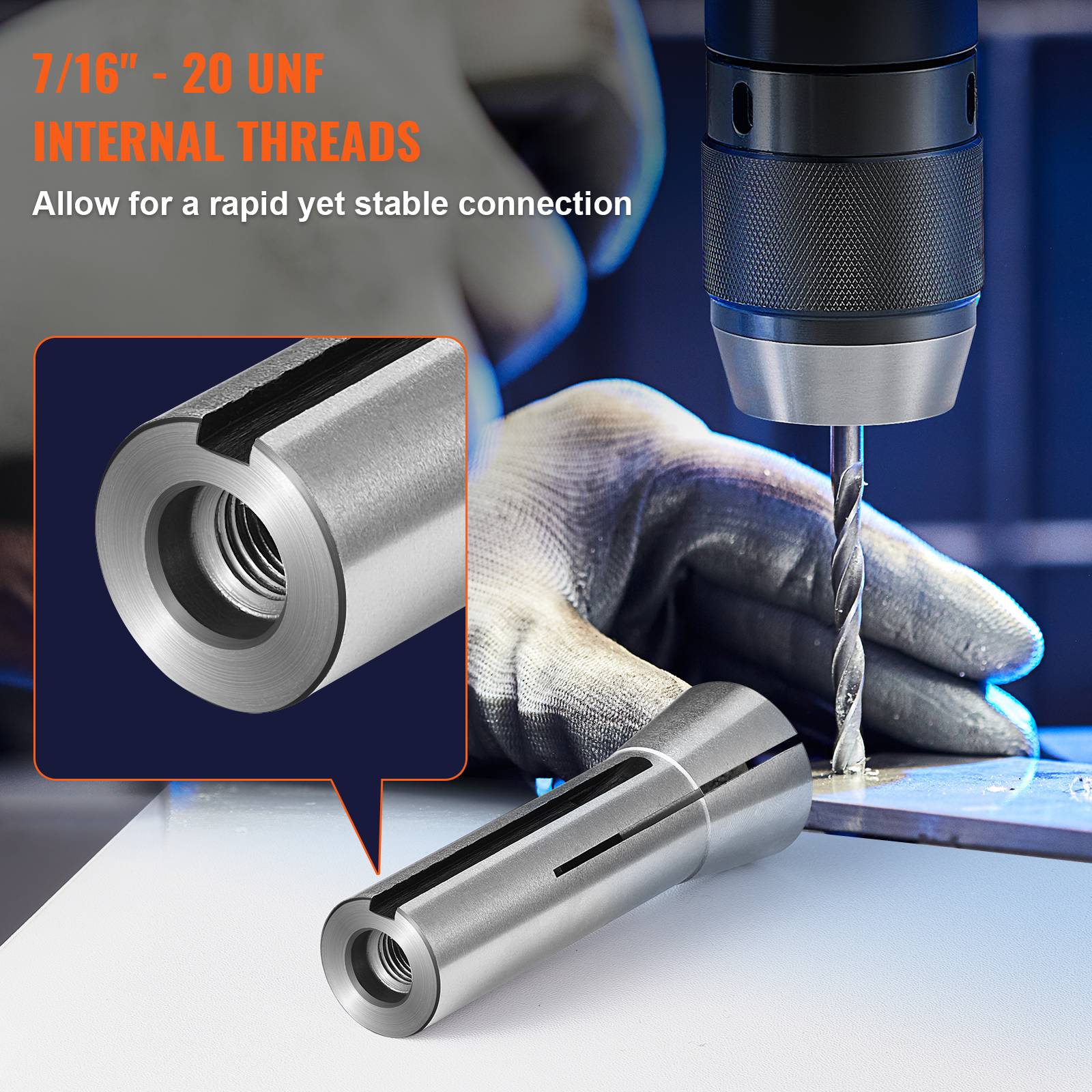 Vevor - VEVOR Pinces de serrage R8 13 pcs, 1/8"-7/8" (3,2-22,2 mm), acier carbone 45#, TIR 0,0012"/30 µm, 13 boîtes de rangement. - Image 3
