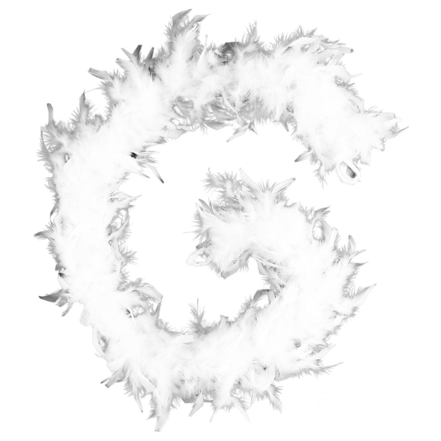 Sans Marque - Lot 2x Guirlande de Noël Plumes Boa - 1,80 m - Blanc - Toilinux