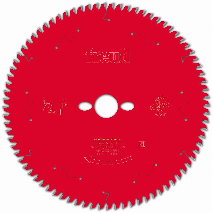 Lame pour scie circulaire portative FREUD - Ø260 2,6/1,8 AL30 Z80 BA 5° - F03FS09783 -FR26W002T