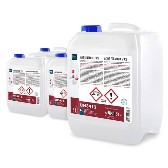 Acide formique 73% Höfer Chemie® de qualité technique en bidon de 5 L x 4 - Image 1