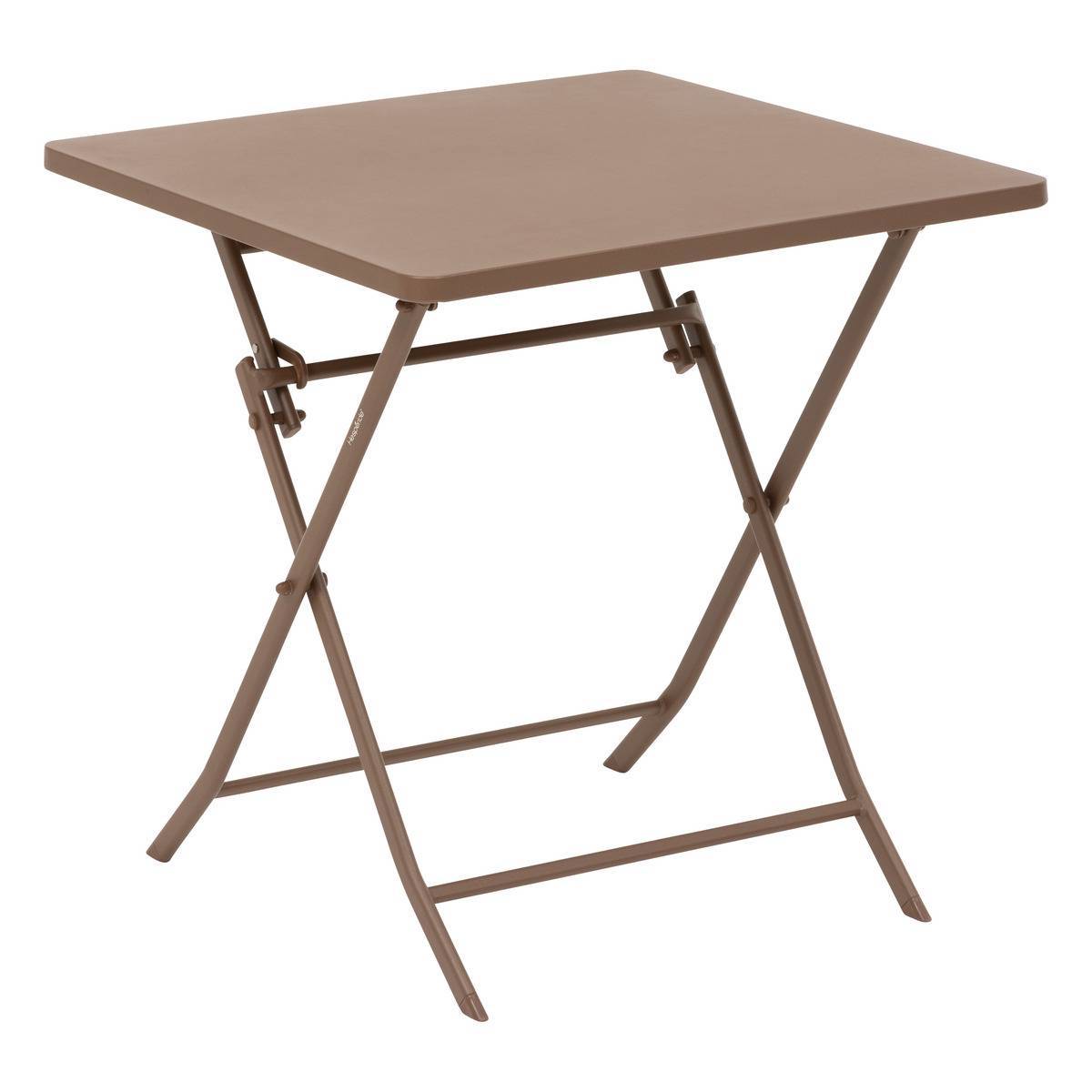 Hesperide - Table de jardin pliante carrée "Greensboro" bronze en acier  Hespéride - Image 1