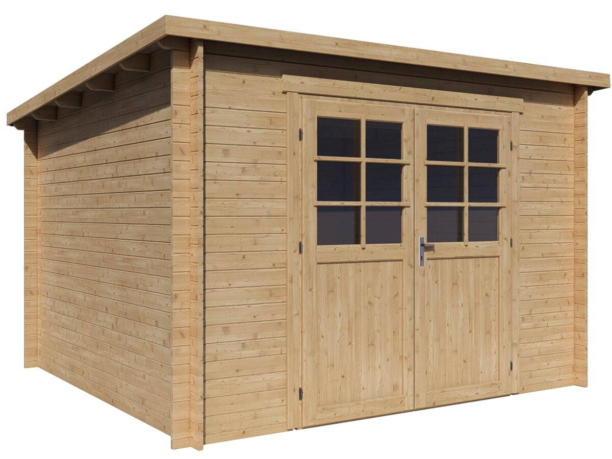 Abri De Jardin En Bois Monopente "rowan" - 9,5 M² - 28 Mm - Beige -habitat Et Jardin - Image 1