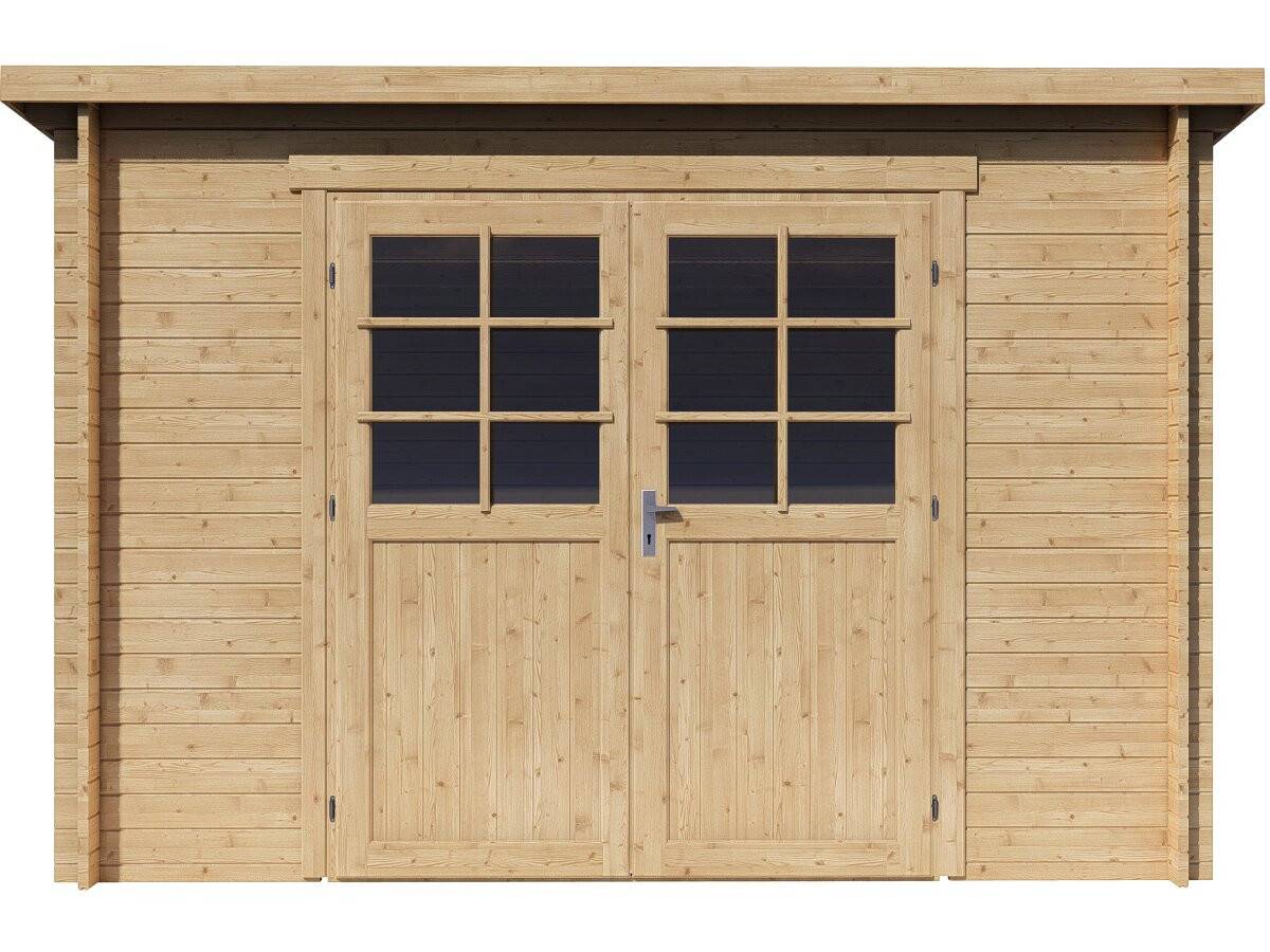 Abri De Jardin En Bois Monopente "rowan" - 9,5 M² - 28 Mm - Beige -habitat Et Jardin - Image 4