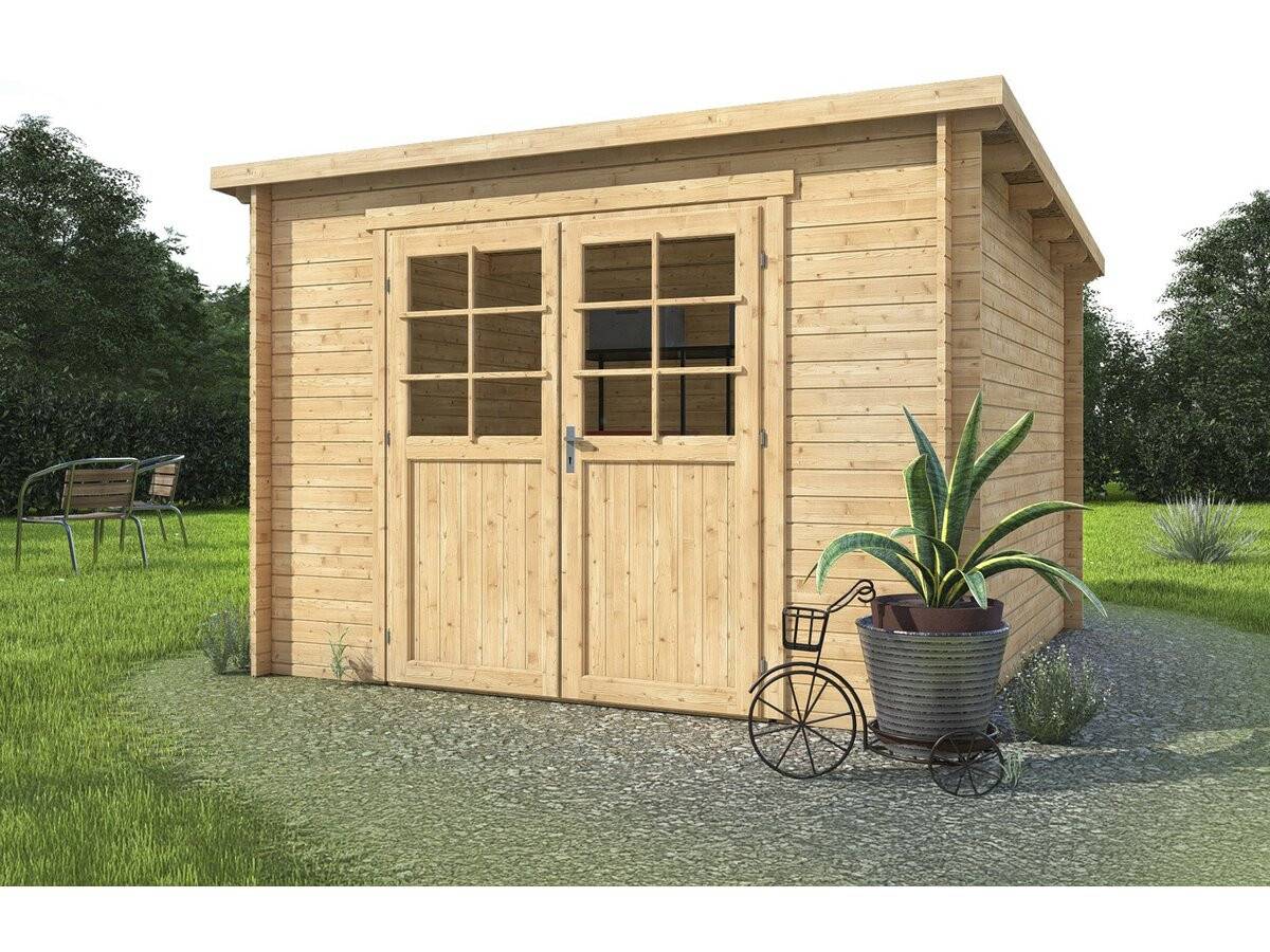 Habitat Et Jardin - Abri De Jardin En Bois Monopente "rowan" - 9,5 M² - 28 Mm - Beige -habitat Et Jardin - Image 2