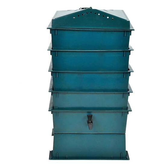 Lombricomposteur plastique PEHD vert 42 x 42 x 60 cm - PANGIVO - Image 2