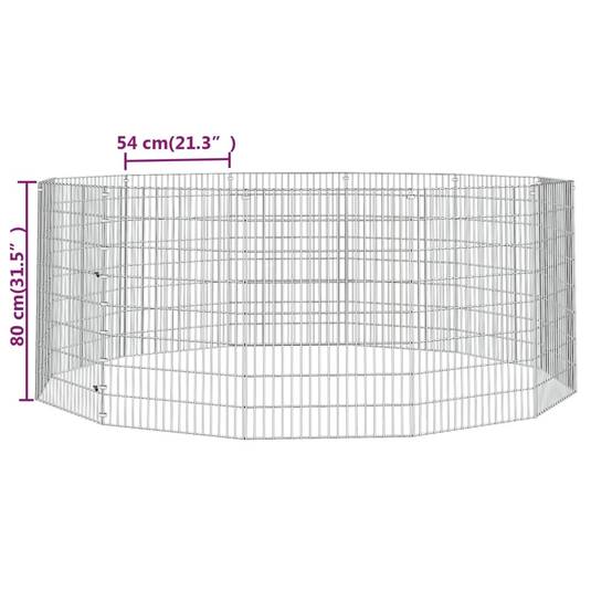 Vidaxl - Enclos d'animaux en liberté 12 panneaux 54x80 cm fer galvanisé vidaXL 171580 - Image 3