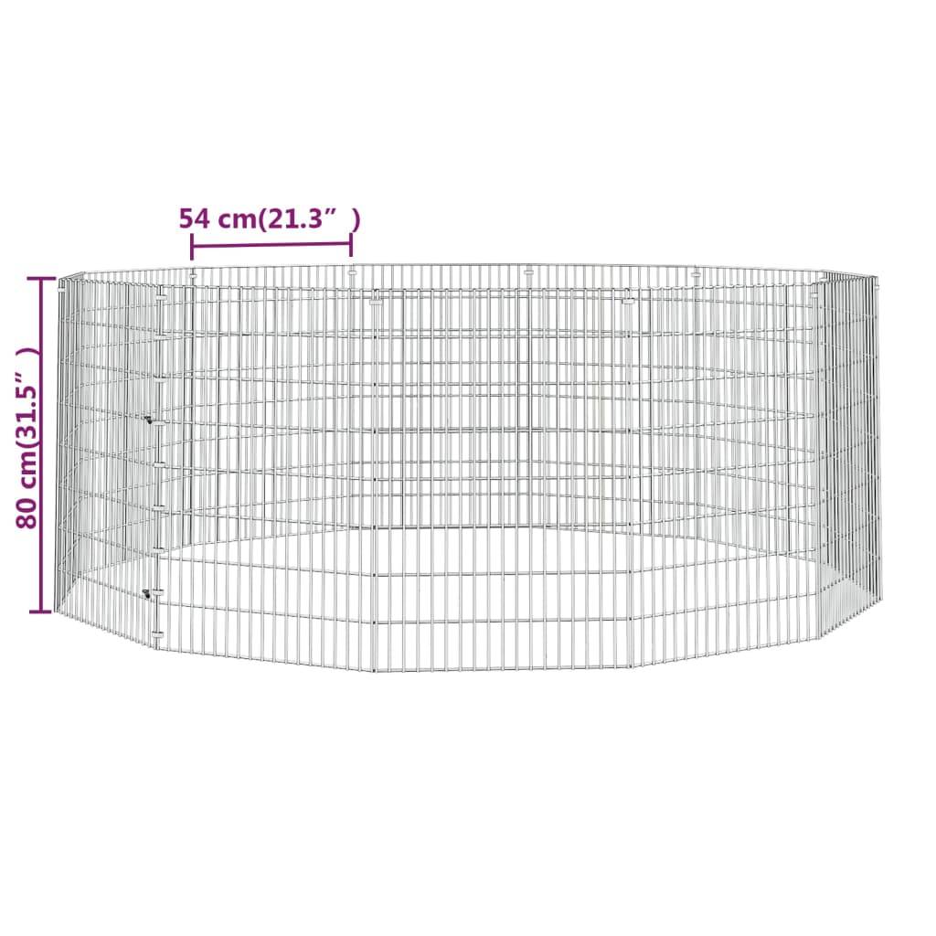 Vidaxl - Enclos d'animaux en liberté 12 panneaux 54x80 cm fer galvanisé vidaXL 171580 - Image 3