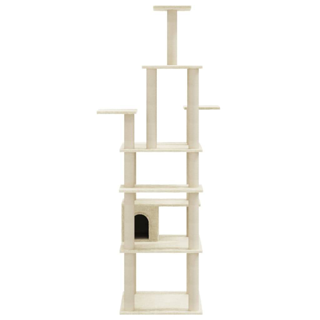 Vidaxl - Arbre à chat avec griffoirs en sisal Crème 183 cm vidaXL 171482 - Image 5