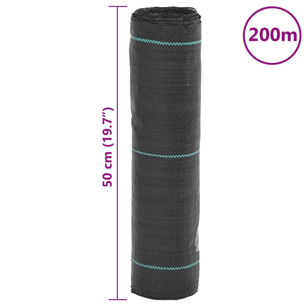 Toile de Paillage 60g/m² Anti-Mauvaises Herbes pour Jardin Potager Allée 0,5x200 m Noir - ComfortXL Outdoor Living - Image 8