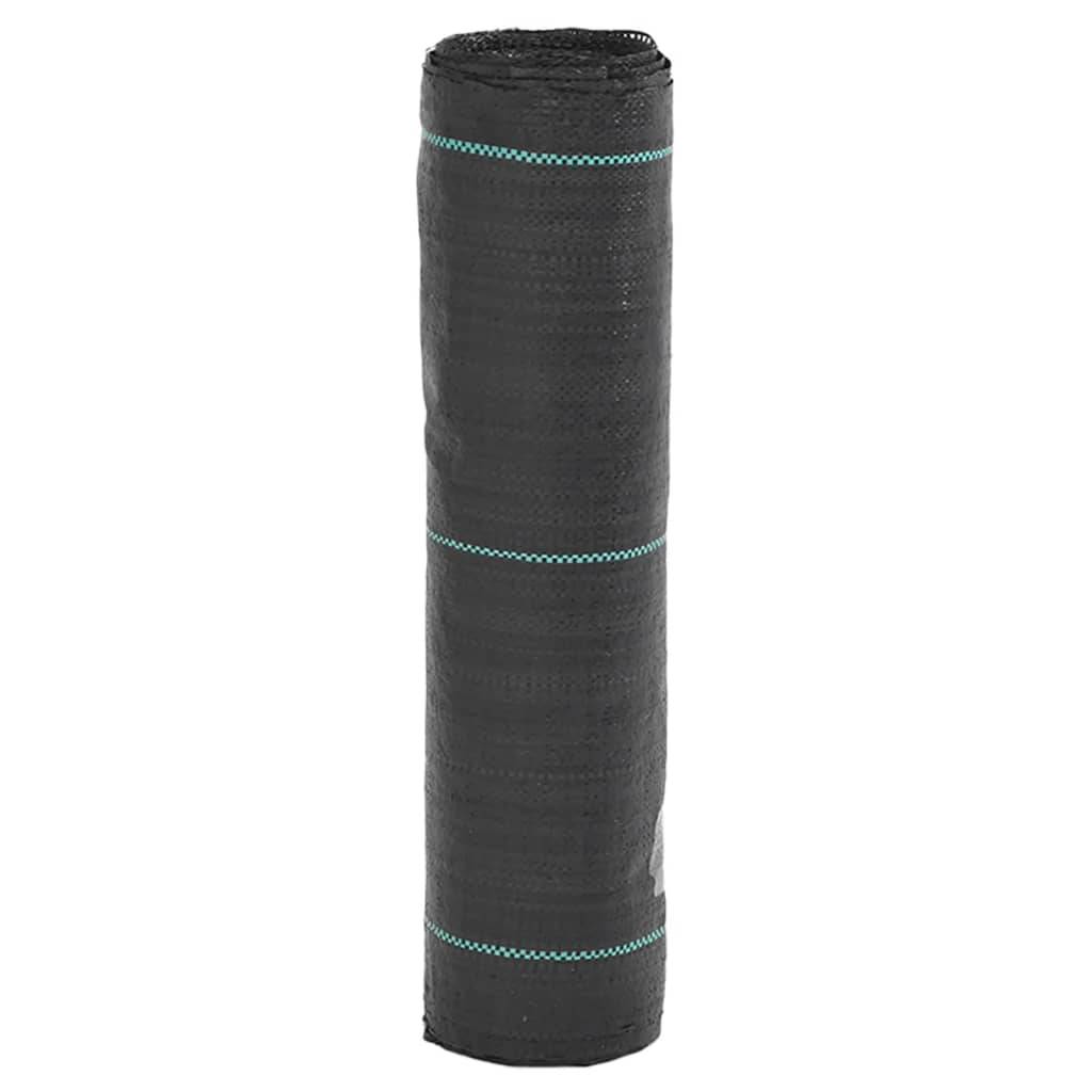 Toile de Paillage 60g/m² Anti-Mauvaises Herbes pour Jardin Potager Allée 0,5x200 m Noir - ComfortXL Outdoor Living - Image 1