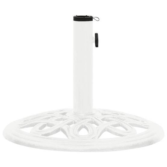 Socle de parasol - accessoire parasol Blanc 40x40x32 cm Fonte - MEUBLE PRO - Image 1