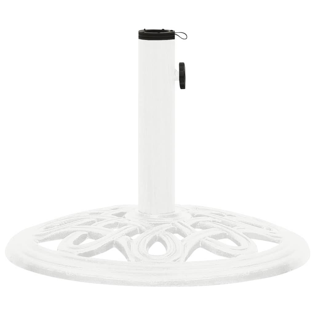 Socle de parasol - accessoire parasol Blanc 40x40x32 cm Fonte - MEUBLE PRO - Image 1