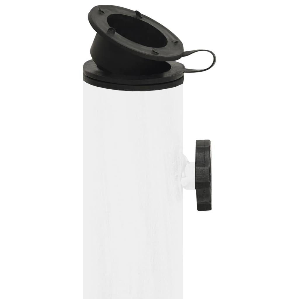 Socle de parasol - accessoire parasol Blanc 40x40x32 cm Fonte - MEUBLE PRO - Image 4