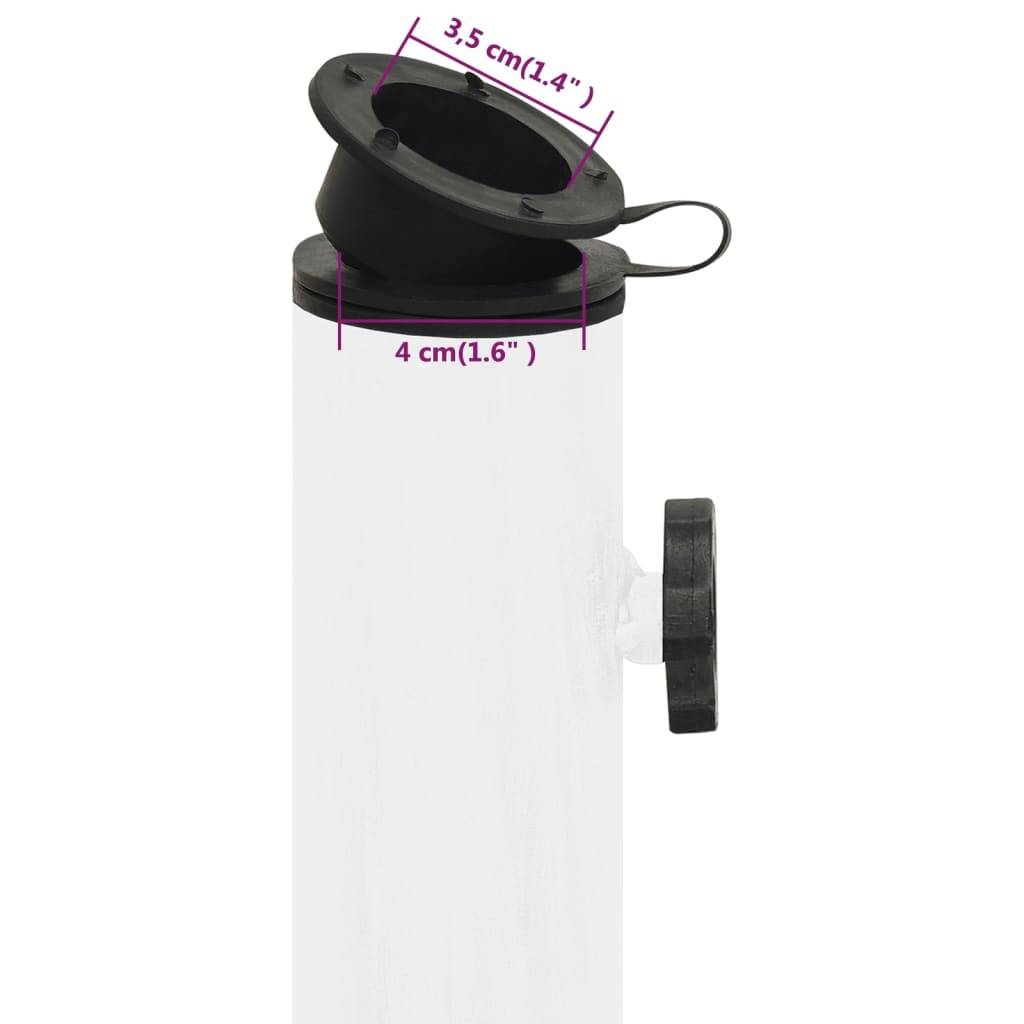 Socle de parasol - accessoire parasol Blanc 40x40x32 cm Fonte - MEUBLE PRO - Image 8