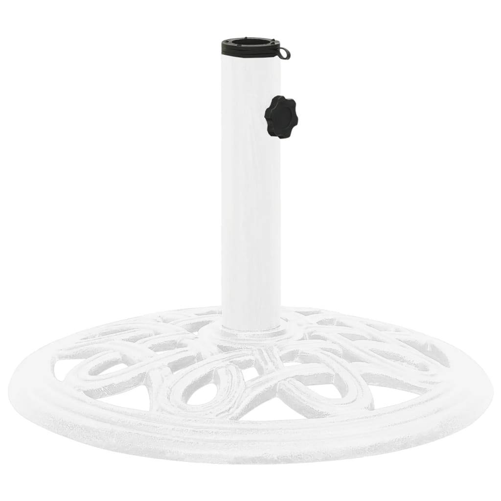 Socle de parasol - accessoire parasol Blanc 40x40x32 cm Fonte - MEUBLE PRO - Image 2