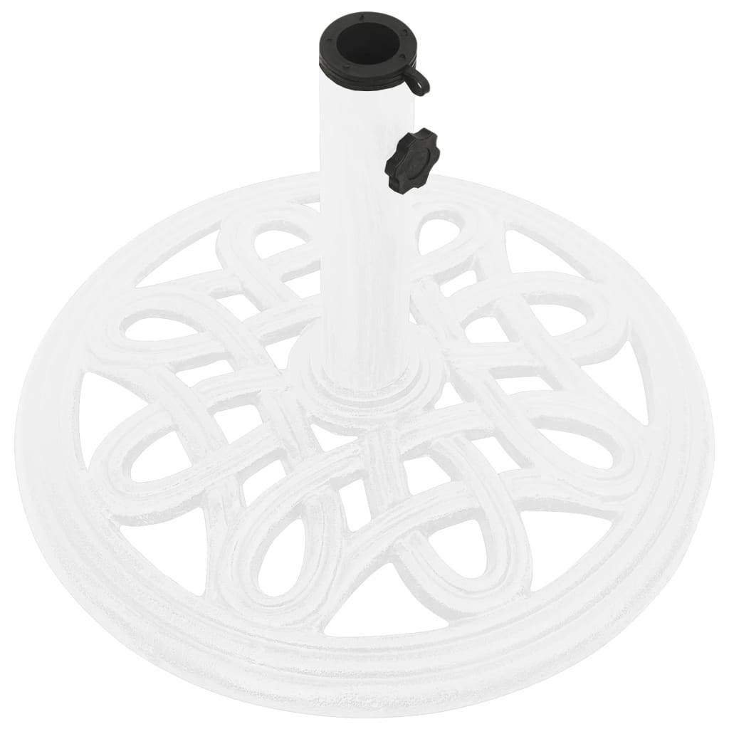 Socle de parasol - accessoire parasol Blanc 40x40x32 cm Fonte - MEUBLE PRO - Image 3