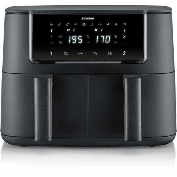 Severin - Friteuse Electrique  a air chaud - SEVERIN - Airfryer FR2463 - Capacité 8 L - Double cuve - 10 programmes - 2600 W - Image 1