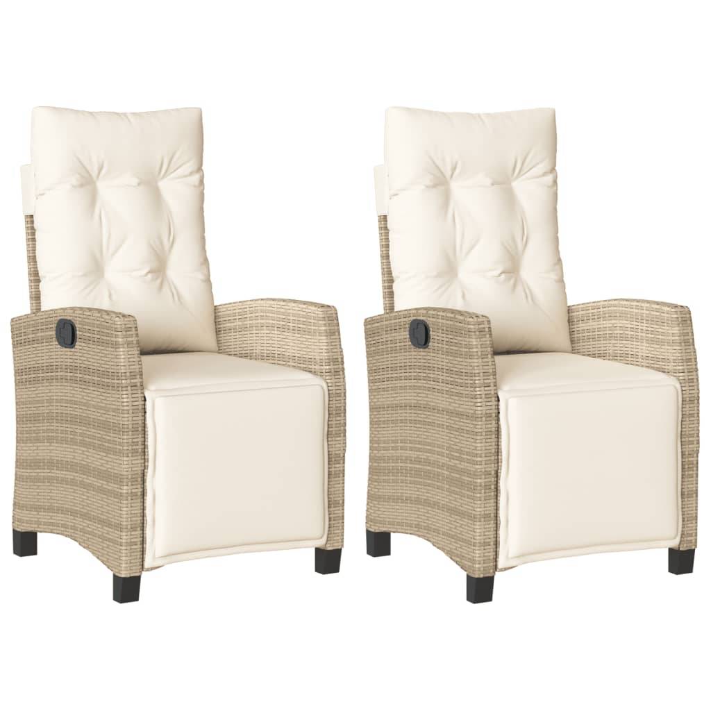 Prolenta Premium - Chaises de jardin rotin beige  57 x 66 x 93 cm  - Prolenta premium p3144.8 - Image 1