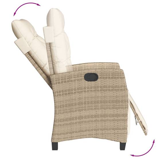 Prolenta Premium - Chaises de jardin rotin beige 57 x 66 x 93 cm - Prolenta premium p3144.8 - Image 8