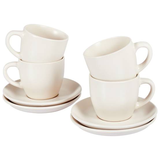 Beliani - Tasses et mugs Grès Blanc cassé CARAWAY - 14x14x2- Beliani - Image 2