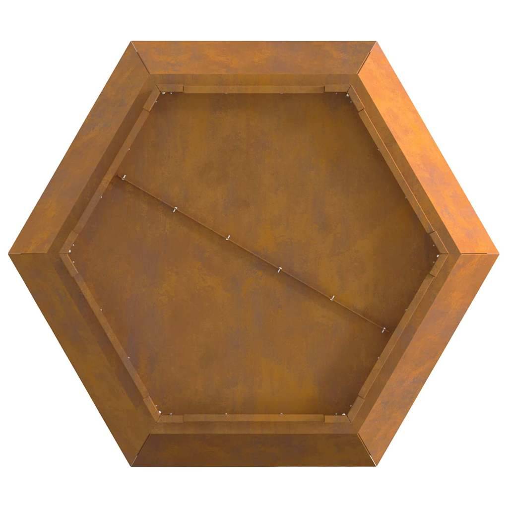 ComfortXL - Brasero Foyer Acier Corten pour Jardin Barbecue Chauffage 75 cm Marron – ComfortXL Outdoor Living - Image 3