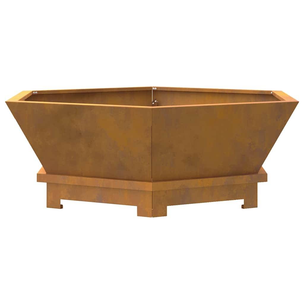 ComfortXL - Brasero Foyer Acier Corten pour Jardin Barbecue Chauffage 75 cm Marron – ComfortXL Outdoor Living - Image 7