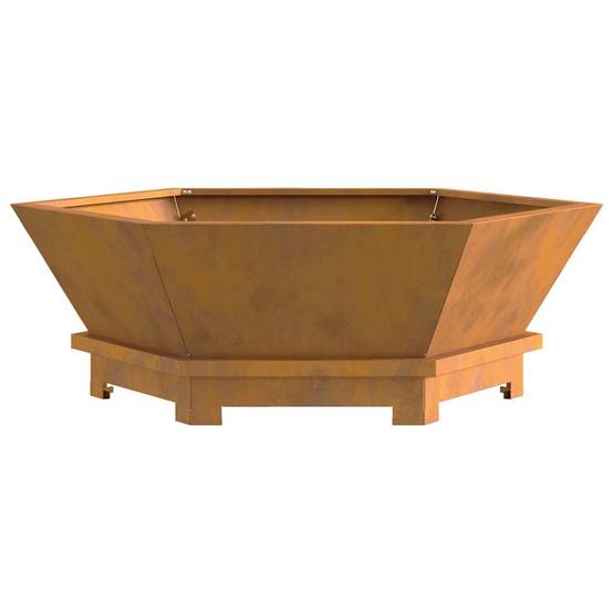 ComfortXL - Brasero Foyer Acier Corten pour Jardin Barbecue Chauffage 75 cm Marron – ComfortXL Outdoor Living - Image 6