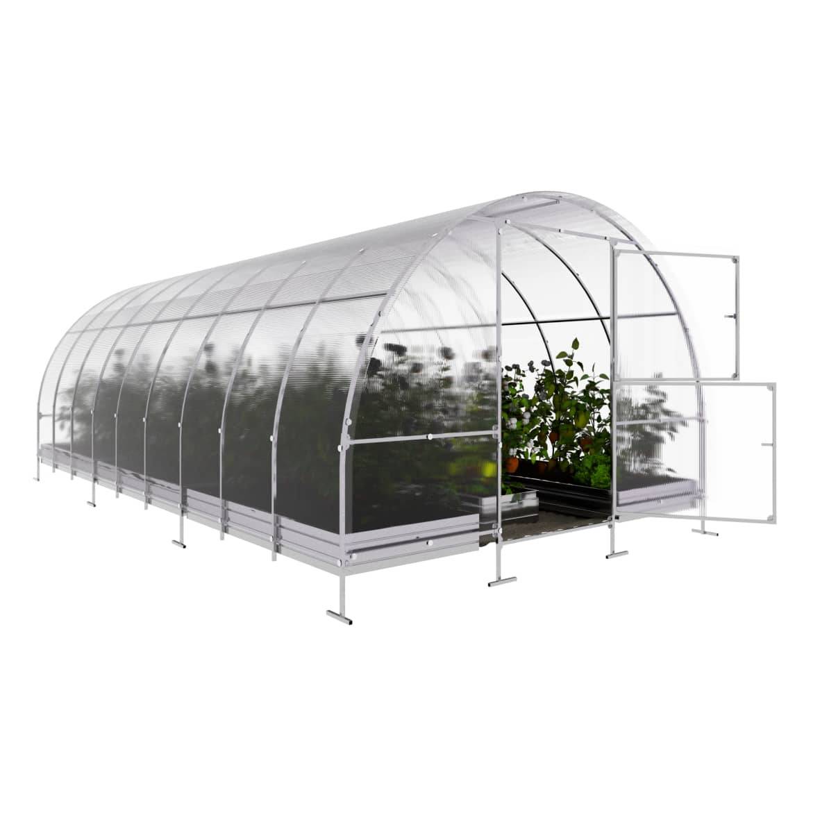 Serre KLASIKA EASY 3 x 6 m (18 m²), 6 mm avec revêtement en polycarbonate - Image 2