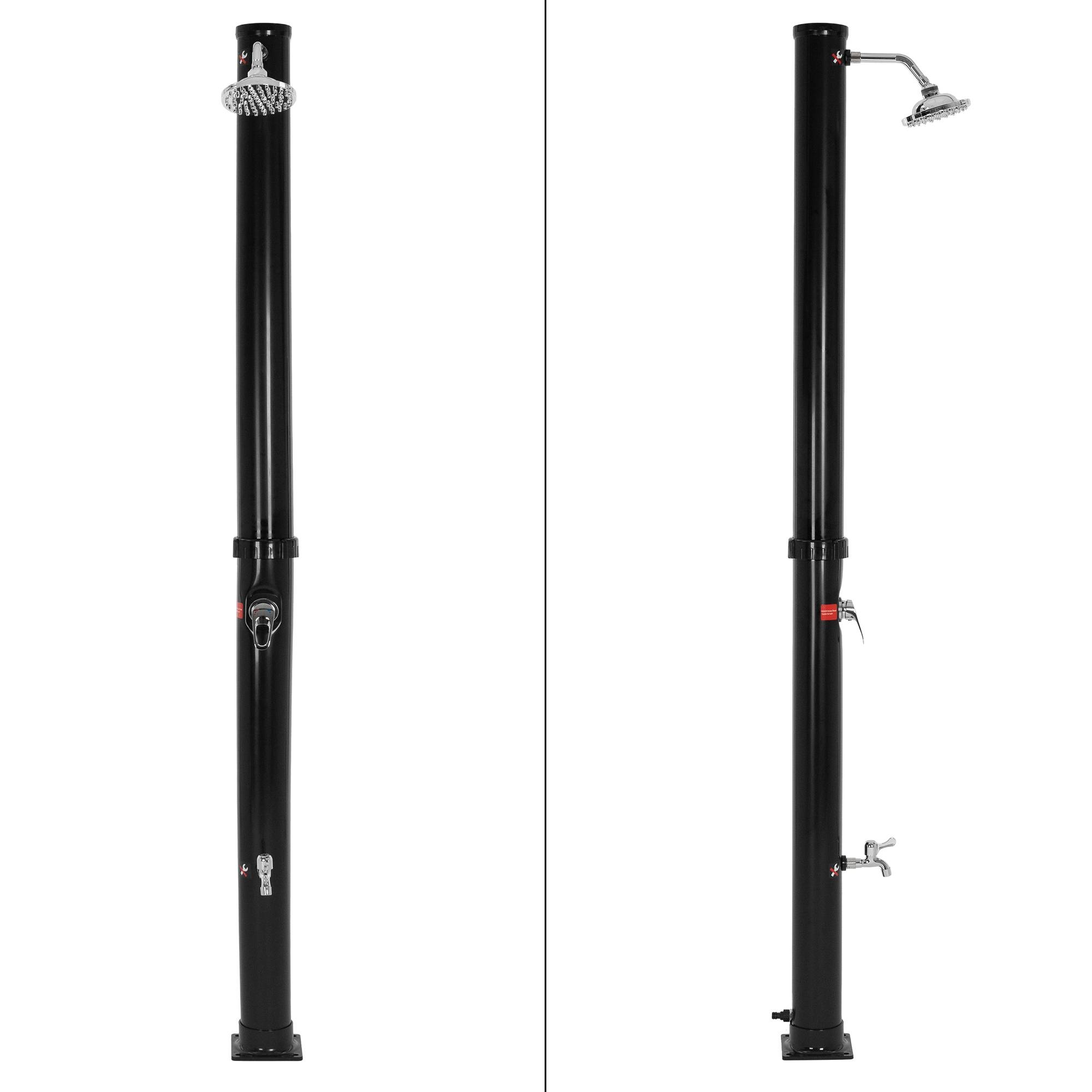 Ml-Design - Douche solaire d'extérieur avec douche à pied et pomme de douche noir 20 litres - Image 2