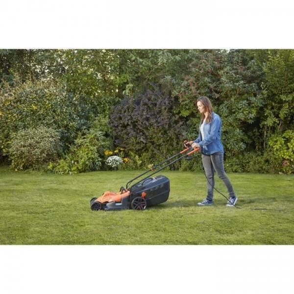 Tondeuse a Gazon BLACK+DECKER   a Gazon Electrique Filaire 1800W BEMW481BH-QS 6 Hauteurs Réglables 20, 30, 40, 50, 60 et 70 mm - Image 2