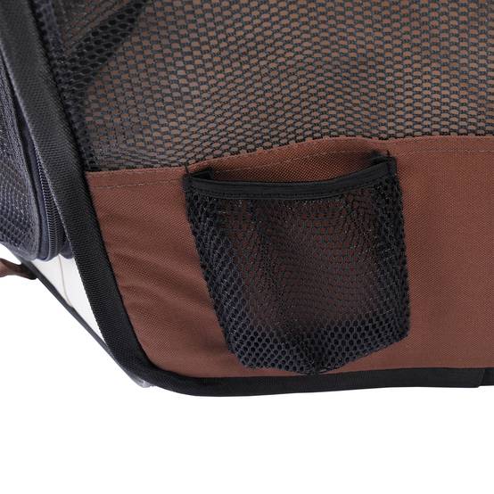 Parc enclos pliable tissu Oxford petits animaux filet respirant 90x41cm marron - ComfortXL Outdoor Living - Image 10