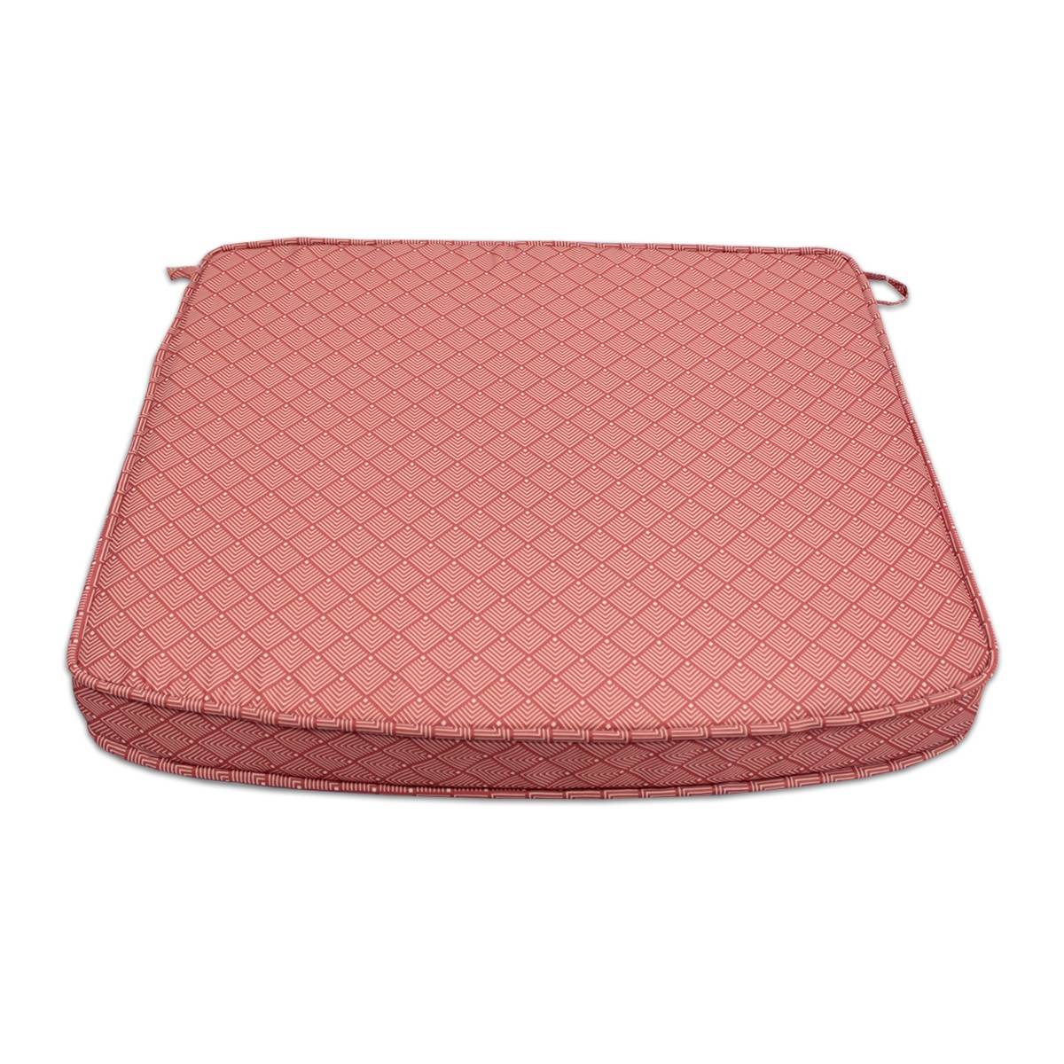 Coussin à motifs corail/blanc pour fauteuils fixes - TECK'Attitude - Image 1