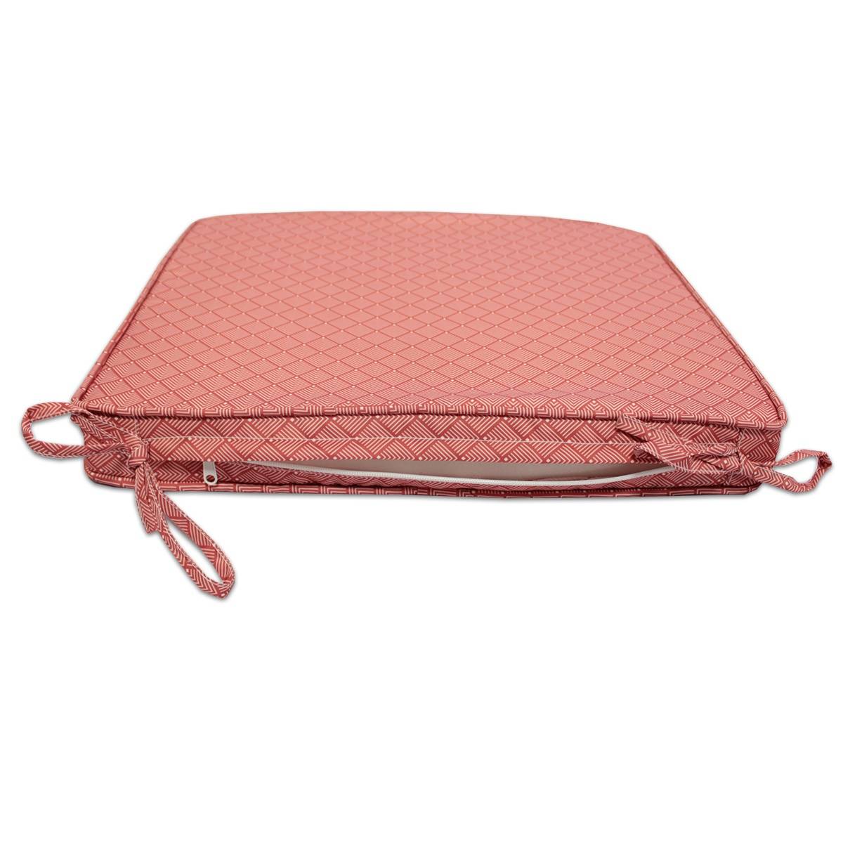 Coussin à motifs corail/blanc pour fauteuils fixes - TECK'Attitude - Image 3