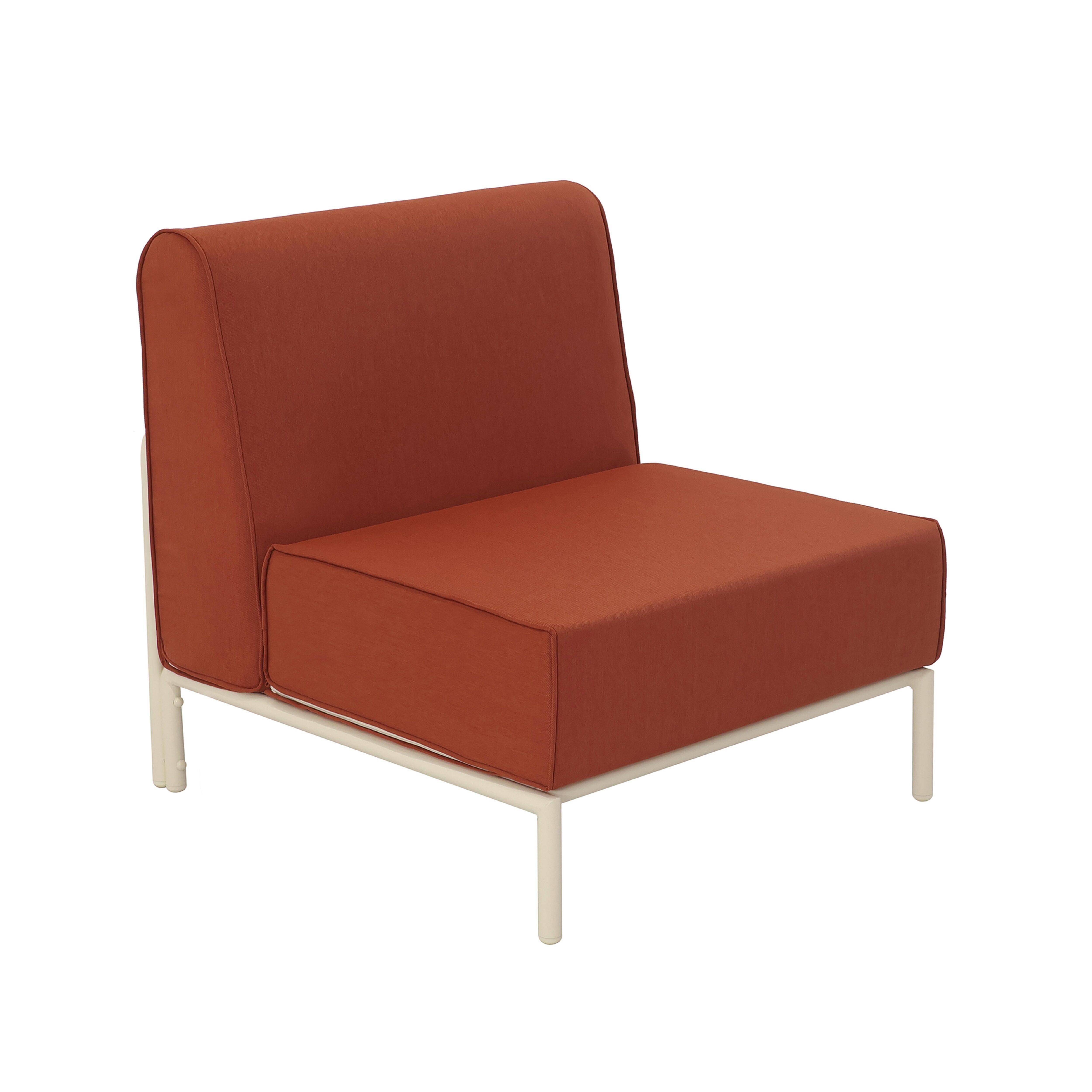 Oviala - Chauffeuse pour salon pour jardin modulable en tissu terracotta Patio - Oviala - Image 1