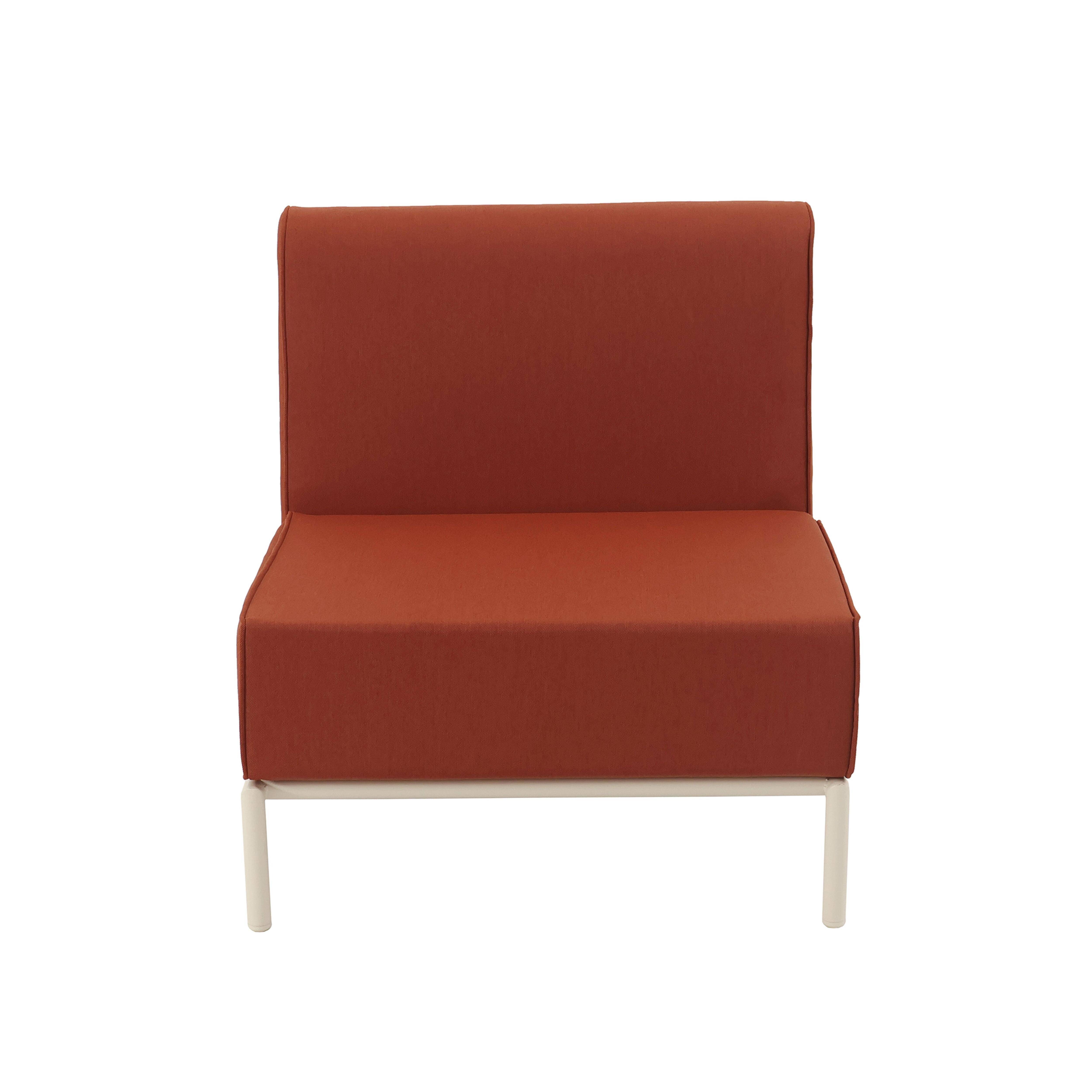 Oviala - Chauffeuse pour salon pour jardin modulable en tissu terracotta Patio - Oviala - Image 6