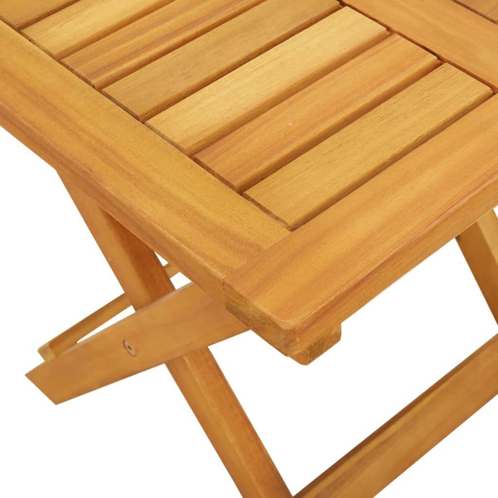 Chaise longue | Transat | Bain de soleil avec coussin et table bois d'acacia massif - Image 8