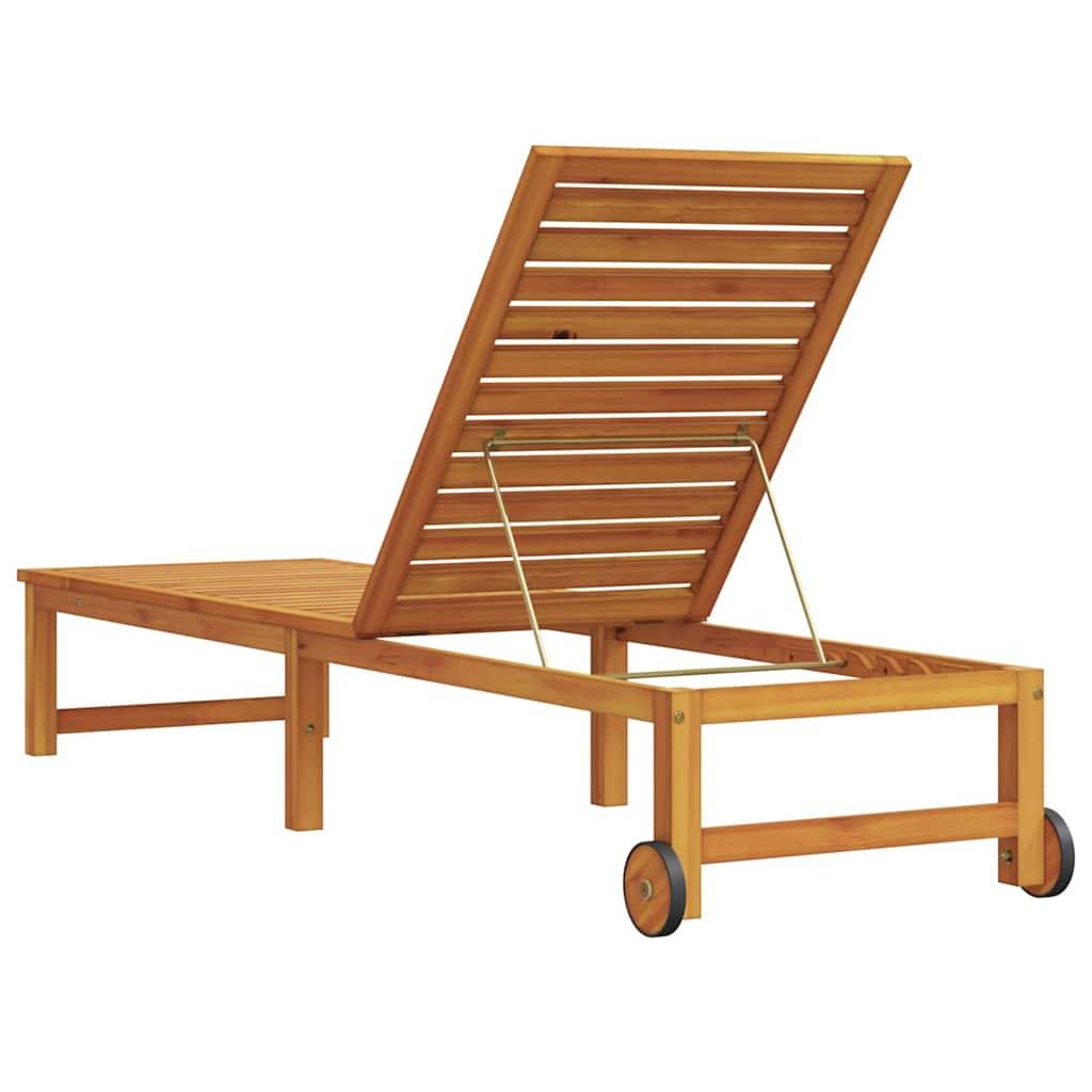 Transat | Bain de soleil | Chaise longue Marron 202 x 53 x 89 cm Bois d'Acacia Massif - Image 6