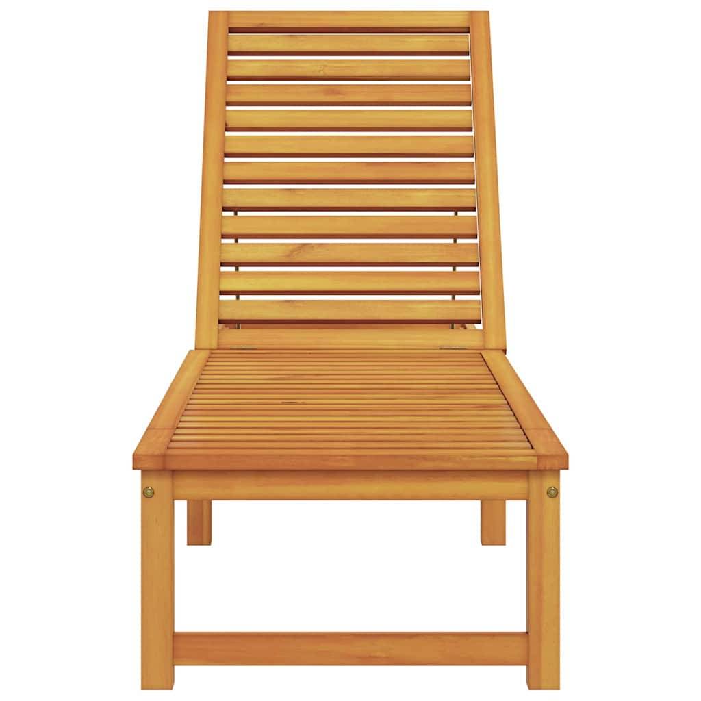 Transat | Bain de soleil | Chaise longue Marron 202 x 53 x 89 cm Bois d'Acacia Massif - Image 4