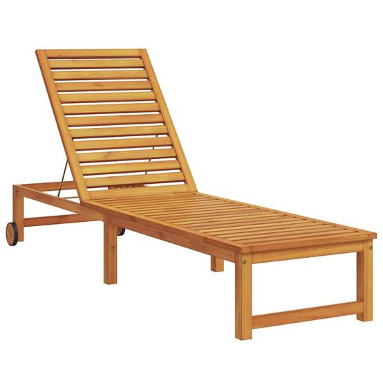 Transat | Bain de soleil | Chaise longue Marron 202 x 53 x 89 cm Bois d'Acacia Massif - Image 1