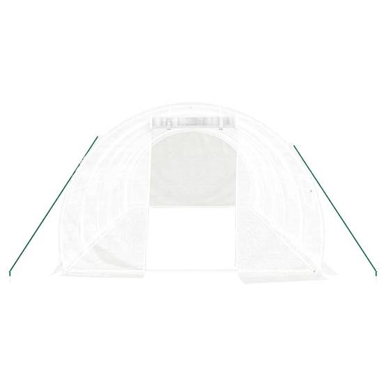 Serre Tunnel Jardin Grande Taille Acier Galvanisé PE 18m² 6x3x2m Blanc - ComfortXL Outdoor Living - Image 4