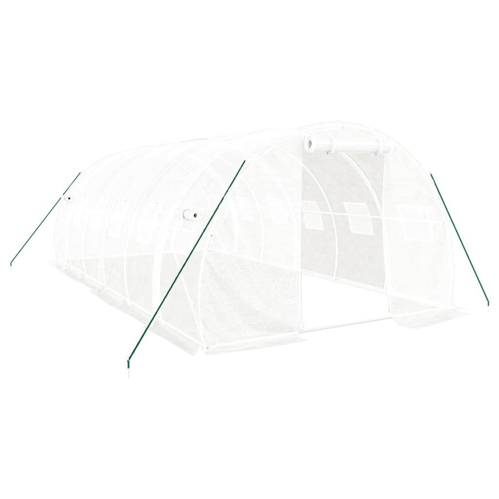 Serre Tunnel Jardin Grande Taille Acier Galvanisé PE 18m² 6x3x2m Blanc - ComfortXL Outdoor Living - Image 2