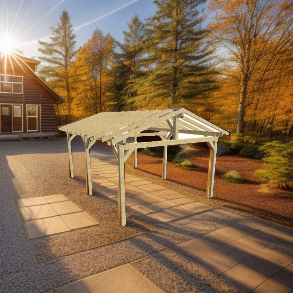 Habrita - Carport double avec préparation pour couverture tuile Habrita - Image 1